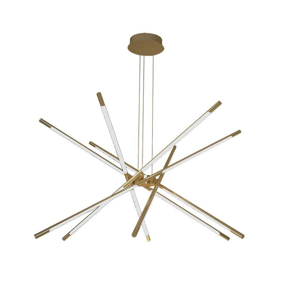 V-TAC Lampadario LED a Sospensione con 12 luci tabular 42W in Metallo Colore Oro Dimmerabile 3000K V-TAC Lampadario LED a Sospensione con 12 luci tabular 42W in Metallo Colore Oro Dimmerabile 3000K